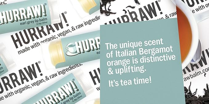 Hurraw! Coconut, Earl Grey, Mint Lip Balms, 3 Pack Bundle: Organic, Certified Vegan, Cruelty and Gluten Free. Non-GMO, 100% Natural Ingredients. Bee, Shea, Soy and Palm Free. Made in USA