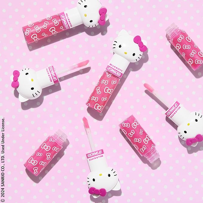 Lip Smacker Lippy Pals Swirls, Sanrio Hello Kitty, Flavored Moisturizing & Smoothing Soft Shine Lip Balm, Hydrating & Protecting Fun Tasty Glossy Finish, Cruelty-Free & Vegan - Kiwi (Pack of 2)