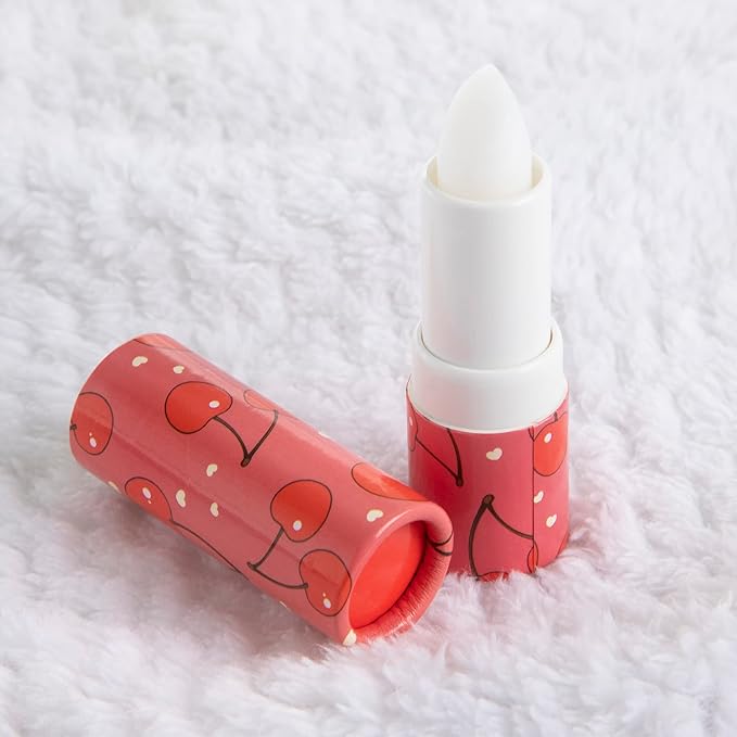 Beauty Concepts Fruity Faves Lip Balm Pack - 4 Pack Moisturizing Lip Balm for Dry Cracked Lips in Fresh Scents (Strawberry, Cherry, Pomegranate, and Watermelon)