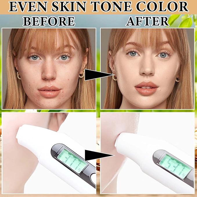 One Step Color Corrector,Natural Isolation Cream,Face Primer Makeup Tricolor Moisturizer,Correcting Primer Concealer Foundation,Setting Powder,Makeup Brushes,Makeup Sponges(4PCS)