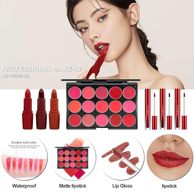 All In One Full Makeup Kit for Women,Professional Makeup kit,Multipurpose Makeup Sets, Beginners and Professionals Alike