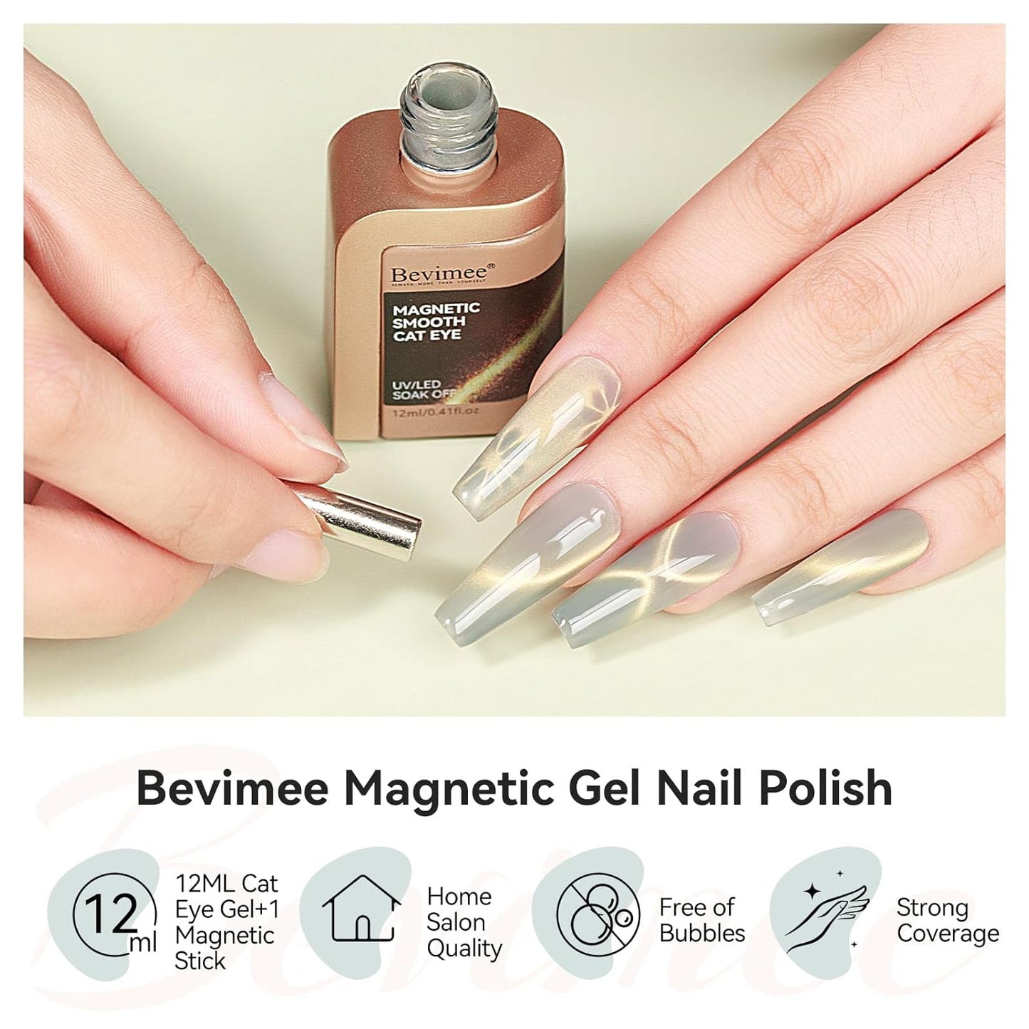 Cat Eye Nail Polish Glass Jelly Magnetic Gel Polish Smoothie Glitter Gloss Shine Holographic Celadon Color Velvet UV Gel Polish For Nail Art Manicure DIY At Home 12ml