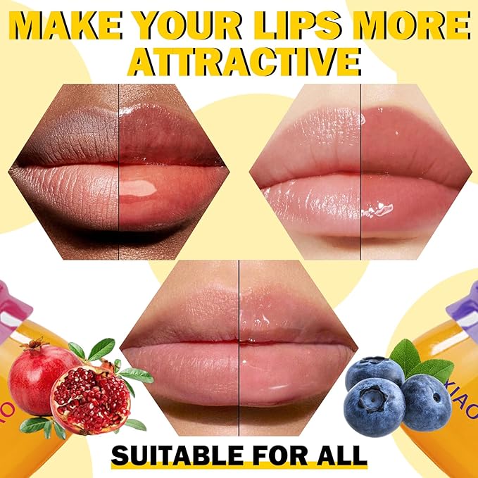 2PCS Lip Balm Honey Pot,Moisturizing Lip Sleep Mask,Prevention Dry and Cracked Overnight Sleeping Lip Mask with Brush,Reduces Lip Lines Long Lasting Hydrating Lip Care Scrubs Exfoliator