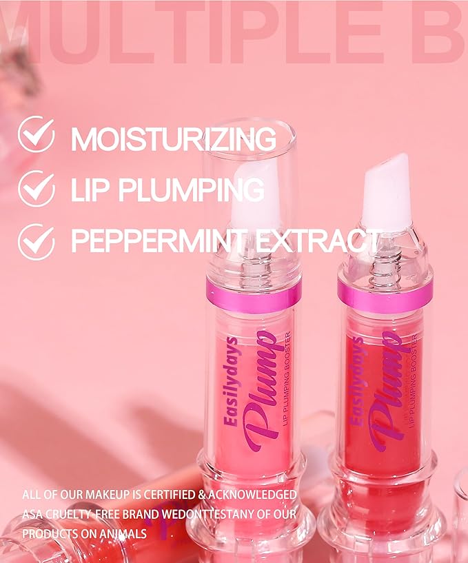 3 Colors Lifter Gloss, Spicy Lip Plumping Booster Lip Glossy Lipstick, Hydrating, Volumizes, High-Shine, Fuller Mirror Lip Glaze, Plump &Pout Lip Plumper for Women Girls, Set #04,05,06