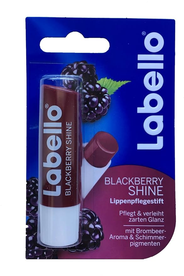 Labello Soft Rose, Labello Blackberry Shine, Labello Cherry Shine Lip Balm Bundle