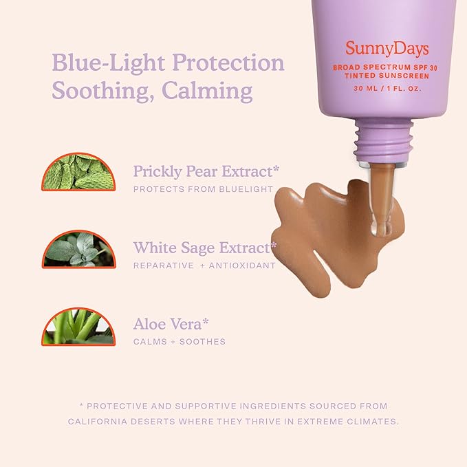 Tower 28 Beauty SunnyDays SPF 30 Tinted Mineral Sunscreen - For Sensitive Skin - 2-in-1 Facial Broad Spectrum UVA/UVB Protection + Foundation – Shade 30 PCH, 1 Fl Oz