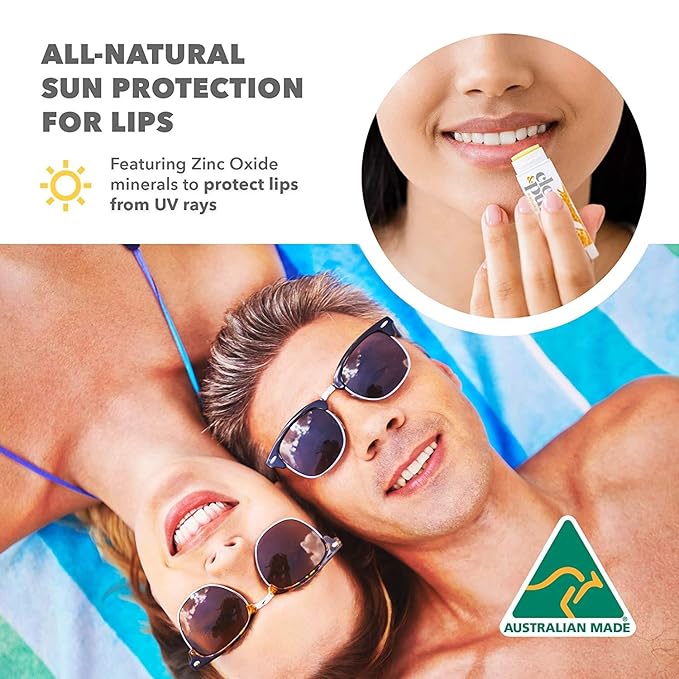 Lip Balm Singles (Manuka Honey with Sunscreen) 100% Natural Beeswax, Vitamin E Oil | Olive Oil Based Treatment for Dry, Chapped Lips | Made in Australia…