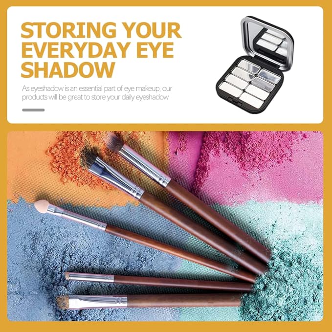 Beaupretty 2pcs Empty Lipstick Palette DIY Lipstick Lip Balm Blusher Containers Refillable Makeup Eyeshadow Storage Case Box with Mirror