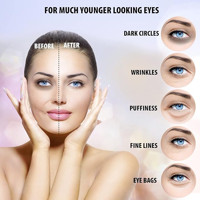 Under Eye Hydrogel Collagen Eye Patches, Anti-Wrinkle Eye Patch, Treatment for Puffy Eyes, Eye Bags, Dark Circles Under Eye, Puffiness, Eye Patch with Hyaluronic Acid and Peptides, 30 pairs