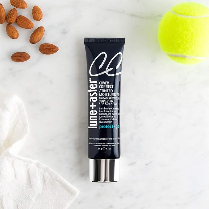 Lune+Aster CC Cream Broad Spectrum SPF 50+/PA+++- Light- Medium coverage CC Cream with SPF 50 creates a dewy glow