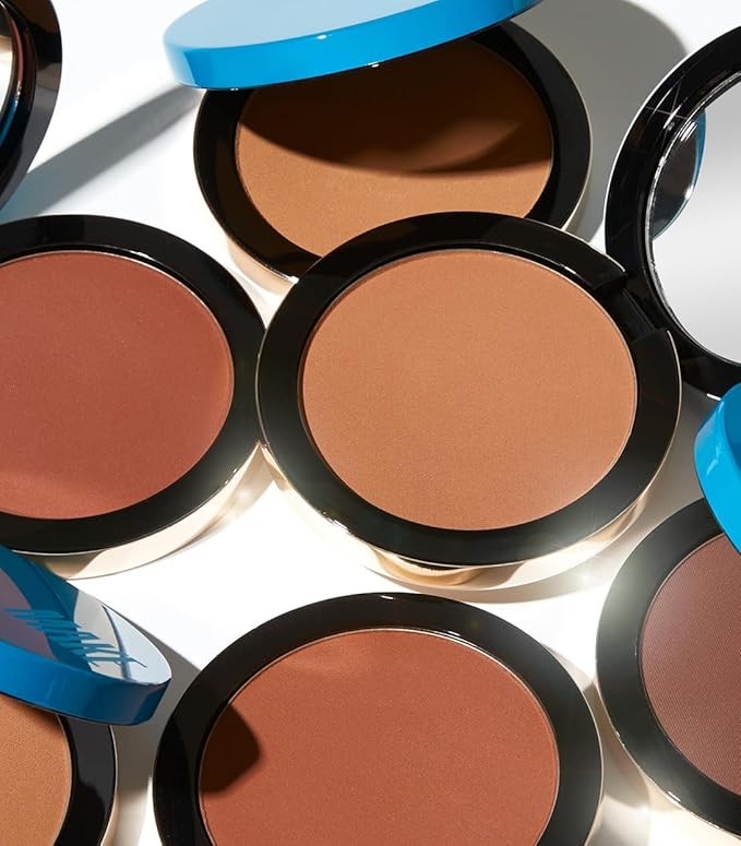 MAKE Beauty Skin Mimetic Microsuede Bronzer Powder - Matte Bronzing Powder Contour, Buildable Formula, Non Comedogenic, Long Lasting Color. Shade - Equinox for Medium to Deep Skin