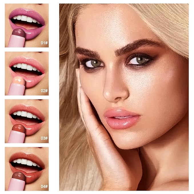 Plumping Lip Balm - Tinted Lip Balm Plumper - Enhancing & Hydrating Lip Moisturizer Fade Lip Lines Lip Care 0.17Oz/4.8g - 01 MAUVE WHIP