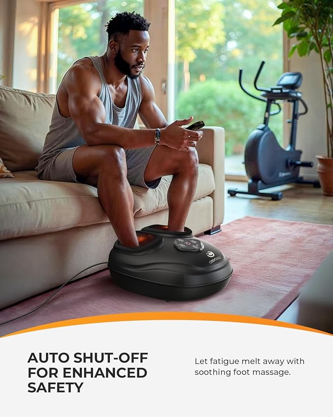 CooCoCo HSA Store Eligible Foot Massager with Heat, Plantar Fasciitis Feet Massager with Remote, Gifts for Women Men Mom Dad, Deep Kneading & Compression, Foot Warmer for Home Office, Fits Size 14