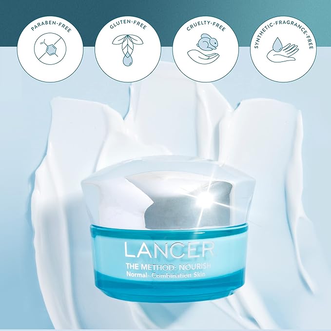 Lancer Skincare The Method: Nourish Women’s Anti-Aging Moisturizer with Hyaluronic Acid, Daily Face Moisturizer, Normal or Combination Skin