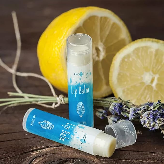 CRASPIRE Lip Balm Labels 80pcs Homemade Lip Balm Labels 2” Clear Lip Balm Labels for Tubes Printable Waterproof Lip Balm Stickers Labels for Lip Balm Handcream Candle Container(Marine Life-Blue)