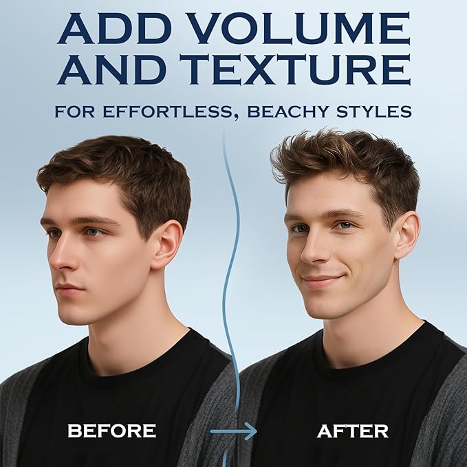 Sea Salt Spray for Men, Texturizing Hairspray, Stocking Stuffers for Man, Surf Spray Adds Instant Volume, Light Hold Thickness, Travel Essentials, Christmas Gift for Men, 8.8 Oz