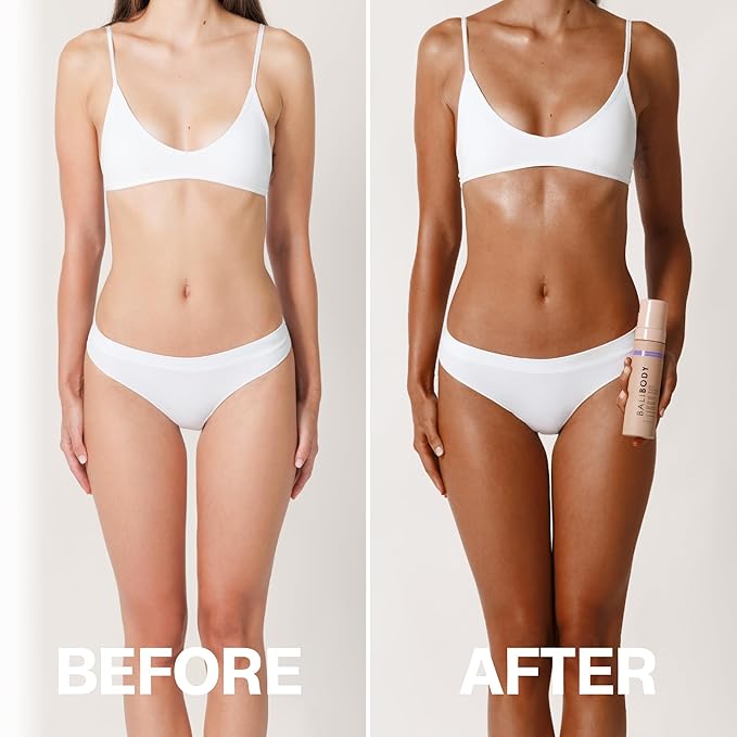Bali Body Deep Violet Self Tanning Mousse โ Self Tanner Mousse Violet-Based Formula for Dark, Fake Tan with Olive Undertones โ Hydrating, Sunless Tanner for Sensitive Skin โ 200ml / 6.7fl oz