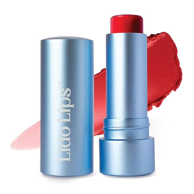 Tinted Lip Balm. Moisturizing Sheer, Buildable Lip Color with Hyaluronic Acid, Vitamin E and Rich Oil, Perfect Revitalizer for Chapped Lips. Beauty Plumper Moisturizer 0.21oz- Ruby Rouge