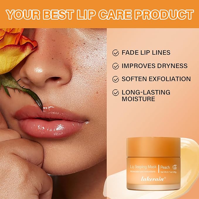 Hydrating Lip Sleeping Mask - Day and Night Repair Lip Balm for Chapped Dry Lips - Reduce Lip Lines, Enhance Lip Color, Hydrate & Plump Lips Care Lip Mask (Grape)