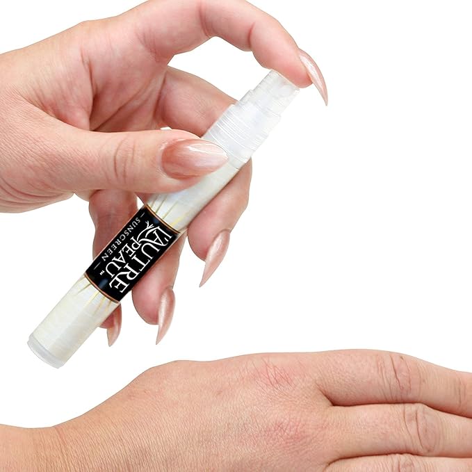 SPF 30 Sunscreen Spray Pen by L’AUTRE PEAU - Water Resistant Tropical Scent - Travel Size Sunscreen for Men, Women and Kids - Non Greasy Broad Spectrum UV Protection - Translucent Frost 3 Pack (10ml)