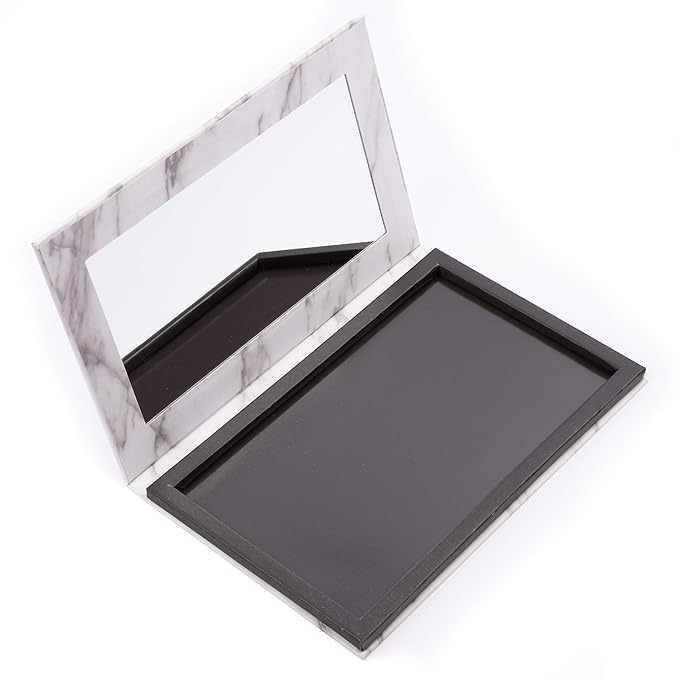Magnetic Palette Marble Empty Makeup Palette with Mirror for Eyeshadow Lipstick Blush Powder (White)
