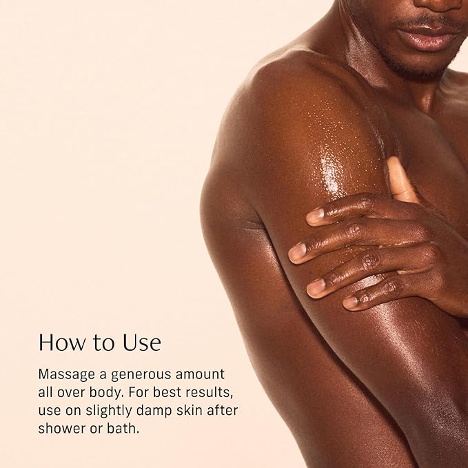 Vitamin C Body Oil for Women and Men. Moisturizing Sacred Santal Scented Body Serum for Glowing Skin. Nourishing, Hydrating After-Shower and Bath Skin Care Moisturizer, 4.2 Fl Oz
