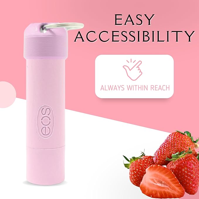 Keychain Holder EOS Lip Balm Stick (Keychain Only) - Travel Size Lip Balm Chapstick - Healing Stick - Made in USA