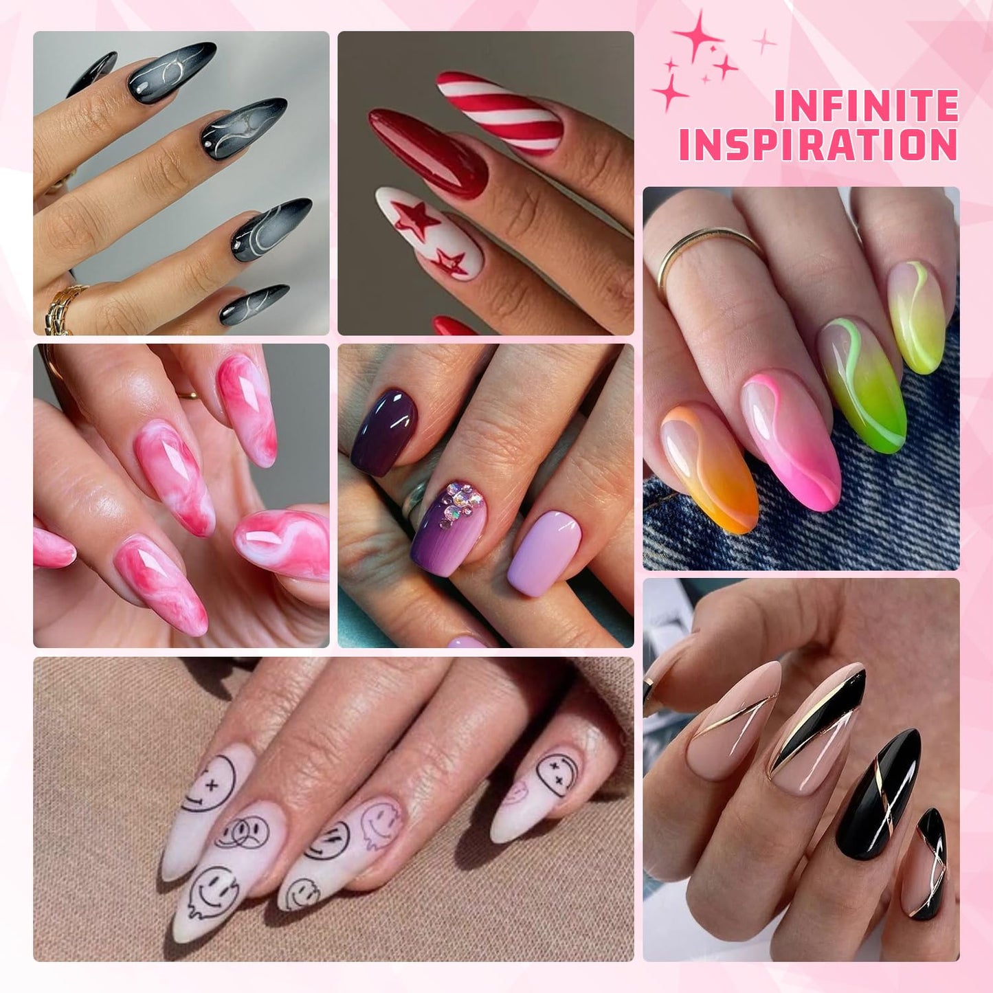 Sponge Pat Paint Nail Gel, Ombre Nails Gradient Gel Nail Blush Blooming Aura Nails Drawing Stripper Floral Painting DIY Nail Art, No Wipe, UV/LED Curing (12 Colors i)