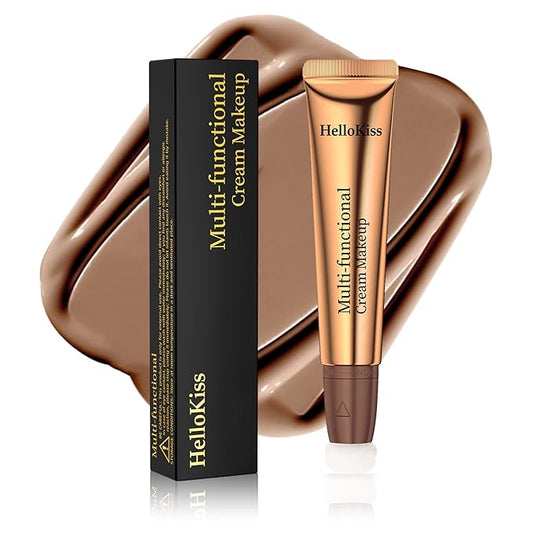 Go Ho Liquid Contour Beauty Wand,Blendable Super Silky Cream Contour Stick,Moisturizing Contour Blusher Stick with Fine Cushion Applicator,Cruelty-free, 002# Medium Brown