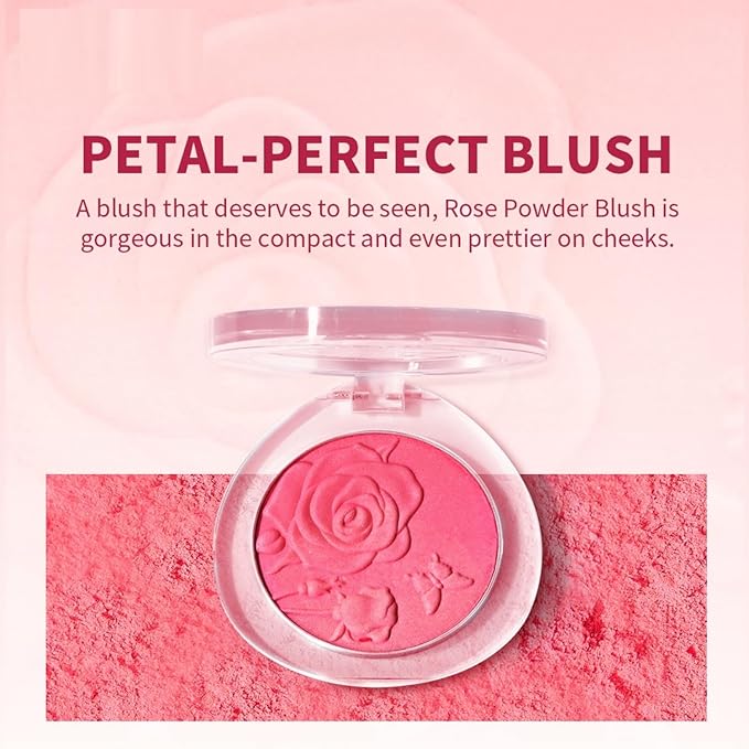 MAEPEOR Matte Face Blush 8 Colors Lightweight Natural Look Face Blush Long-Lasting and Highly Pigmented Powder Blush for Cheeks (Color 05)