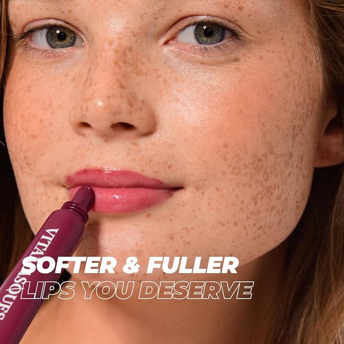 Vitamasques Lip Butter Balm - Berry Jam, Korean Lip Balm - Peptide Lip Treatment - Lips Balm Hydrating - Light Tinted Lips balm - Made in Korea - 0.33 fl.oz