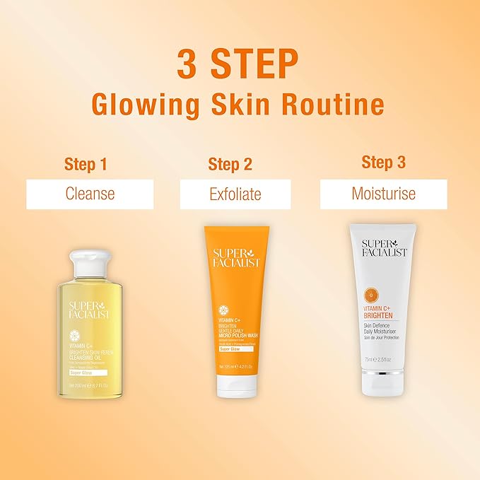 Super Facialist Face Cleanser Oil – Facial Wash & Waterproof Makeup Remover with Vitamin C, Gentle Cleansing Oil for Women, Suitable for All Skin Types 6.8 oz