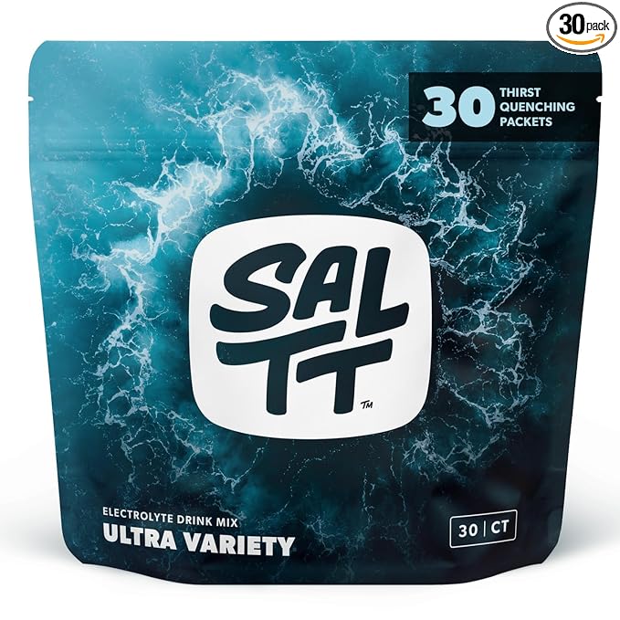 Keto Chow SALTT Electrolytes Powder Packets, Ultra Variety Pack (30 Packets) - Magnesium, Potassium, Sodium, Trace Minerals - Vegan, Sugar Free, Gluten Free - Travel Essentials - Made in USA