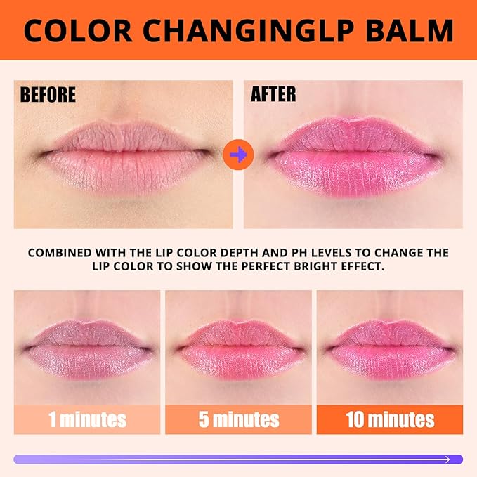 CHARMACY Magic Color Lip & Cheek Balm, PH Color Changing Blusher for Cheeks, Long Lasting Moisturizing Multi Use cream Waterproof Blush Makeup, SHINING STARS (#01)