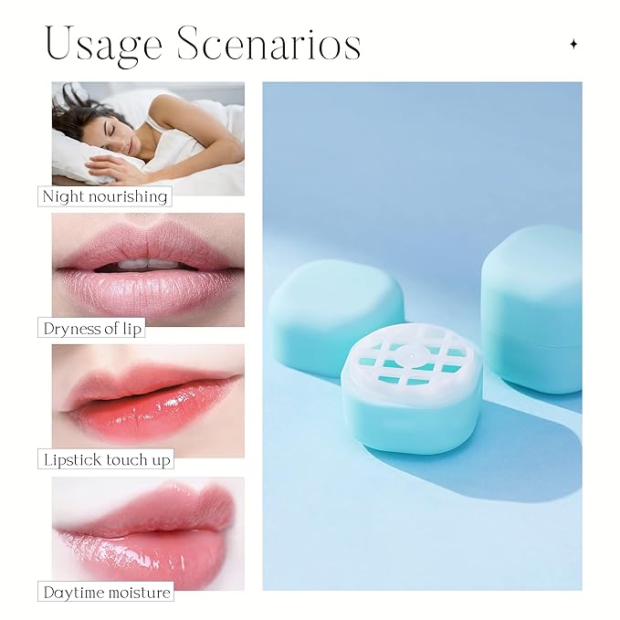 0.25 oz(7g) Empty Lip Balm Square Containers Tubes Lipstick 12 Pieces for Make Natural Lip Balm Lip Care - DIY & BPA FREE (Blue)