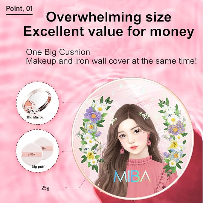 Miba SEASON 2 Full Coverage Big Cushion Foundation SPF50+ PA++++ Refill (23)