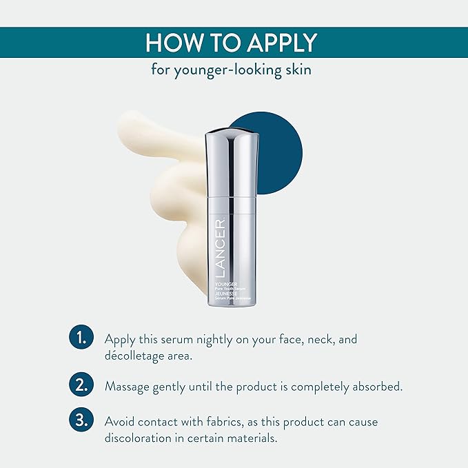Lancer Skincare Younger Pure Youth Serum, Daily Anti-Aging Serum with Mimixyl, 1 Ounce
