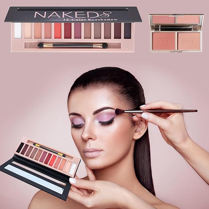 Makeup Kit - Makeup Set for Women - Full Kit Make Up Kits for Girls, Teens, Beginners, with Cosmetic Bag for Travel,Commute,Working