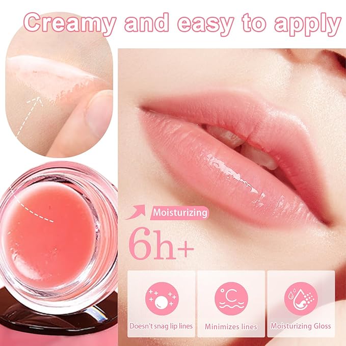 3 PCS Bee Lip Balm Lip Mask Honey Pot, Watermelon & Cherry & Coconut Lip Mask Propolis Moisturizing Lip, Hydrating Prevention Dry and Cracked Lip Scrubs Exfoliator (Watermelon & Cherry & Coconut)