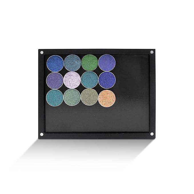 Acrylic empty magnetic palette with magnet clear lip ,with 30Pcs Adhesive Metal Stickers for Eyeshadow Powder Lipstick foundation