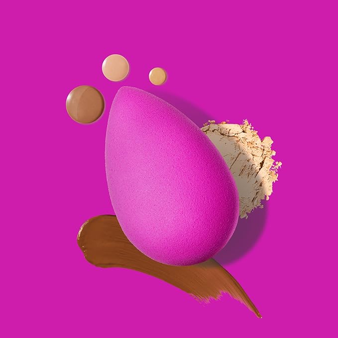 Beautyblender® | Electric Violet Beauty Blender Makeup Sponge, Super-Soft Foam Easily Blends Foundations, Powders & Creams, Made in USA, Reusable, Washable, Streak Free Application, Vegan