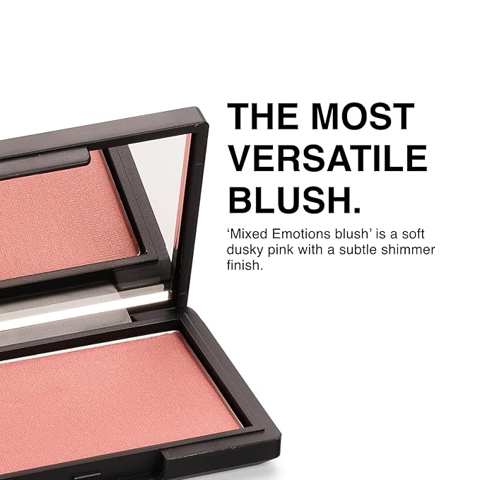 Makeup Powder Blusher - "Mixed Emotions" - 4g / 0.141oz - Pigmented, Buildable, Lightweight Powder Blush for a Radiant, Healthy, Natural Glow. Versatile Shades - Pink - Shimmer finish.