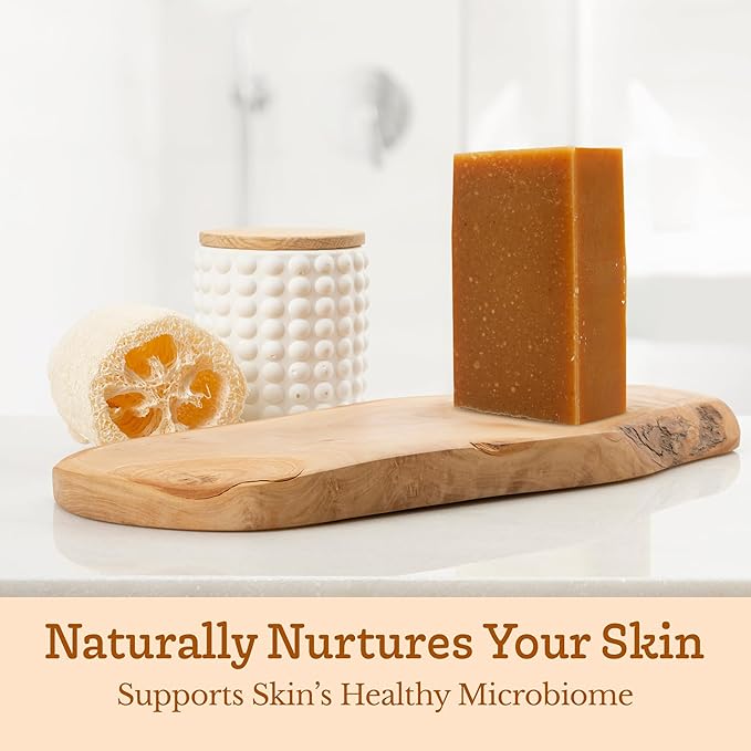 Southern Natural Turmeric Honey Lemon Goat Milk Soap - Handmade, All Natural Turmeric Soap Bar for Face & Body. Gentle Hydration & Nourishment For A Natural Glow & Even Skin Tone, 3 Pack