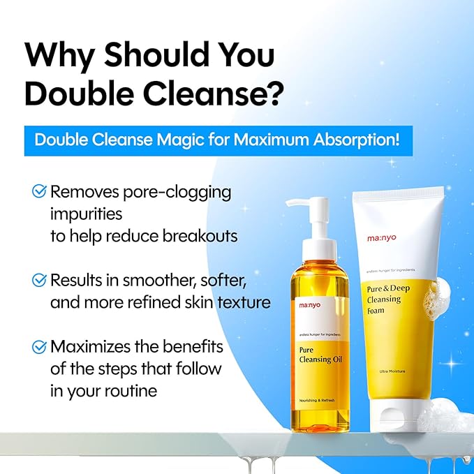 ma:nyo Pure Cleansing Oil Korean Facial Cleanser, Blackhead Melting, Daily Makeup Removal with Argan Oil, Korean Skin care 6.7 fl oz *(2 Pack)