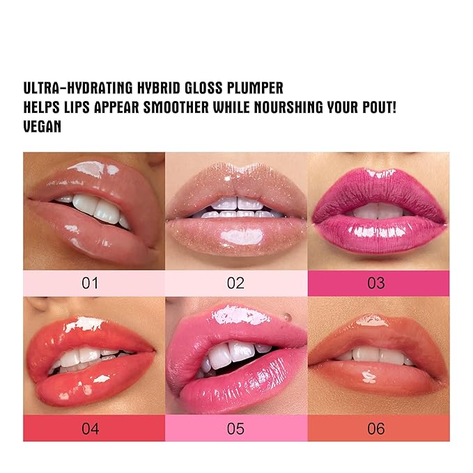 Natural Spicy Lip Plumping Booster Lip Plumping Oil,Lip Plumper Gloss, Ultra-Hydrating & Nourishing Plump and Pout Lip Plumper, Glossy Finish Fuller Lip Plumping Lip Gloss for Women Girls(05#)