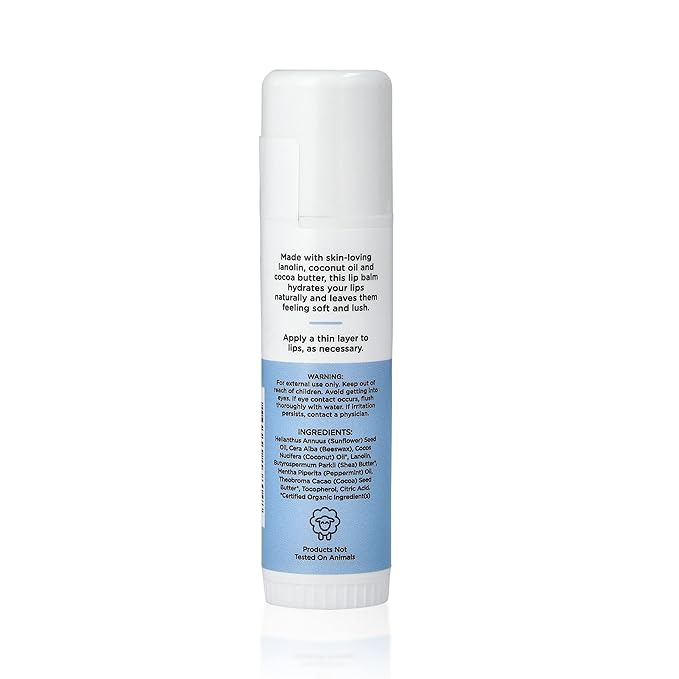 Lanolin Lip Balm Stick - Natural Unisex Lip Care With Shea Butter - Hydrates, Moisturizes, and Protects Lips, Great for Cold Sores and Fever Blisters - Long-Lasting Clear Lip Hydration.