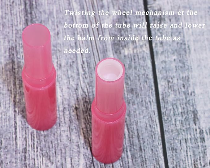 0.14oz Empty Flavored Lip Balm Container Tubes Plastic Homemade Moisturizing Lip Stick with Caps Bulk Fit for Women Adult DIY Making Supplies, 25 Count (Red)