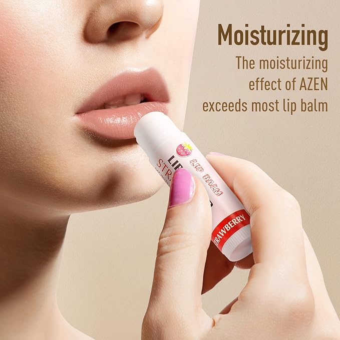 AZEN 200 Pack Lip Balm, Natural Lip Balm Bulk, Lip Care Product, Moisturizing Lip Balm for dry cracked lips - 12 Flavors