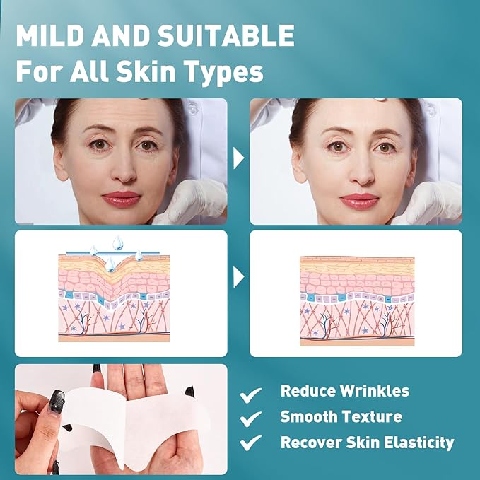 28 Pcs Forehead Wrinkle Patches - Anti Wrinkle Facial Patches with Collagen and Vitamin E for Face Overnight to Smoothing Fine Frown Lines & Wrinkles Treatment