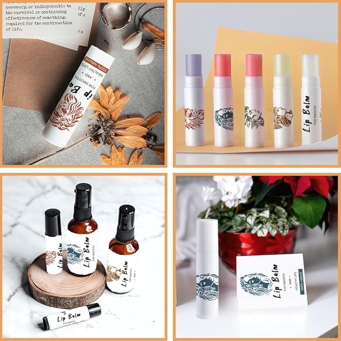 OLYCRAFT 100Pcs Self-Adhesive Lip Balm Tag Stickers 1.7x2.1 inch Adhesive Label with Greek Mythology Portrait Rectangle Lipstick Tag Sticker for Lip Balm Container Tubes Lipstick Wrapping Decoration